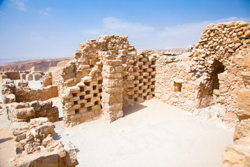 Ruins of ancient fortress Masada.
