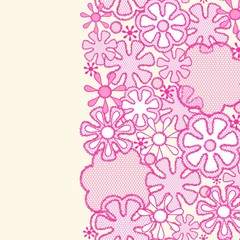 Seamless abstract lace floral pattern