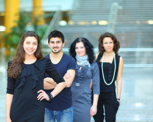 group of college students smiling