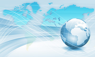 Planet earth and technology background