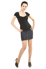 portrait of attractive caucasian  woman brunette