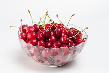 Fresh red cherries