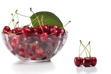 Fresh red cherries