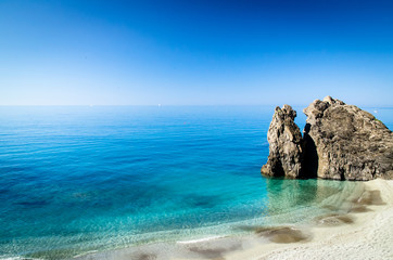 beach - monterosso - cinque terre - liguria - italy - obrazy, fototapety, plakaty