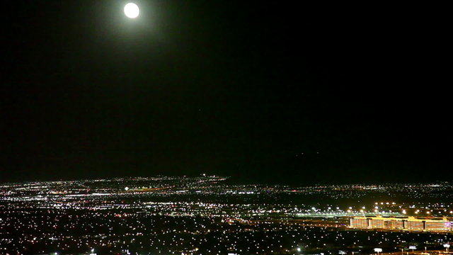 Aerial view of  Las Vegas, airport side