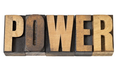power word in wood type