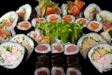 close-up of japanese sushi