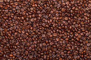 Background of Fresh Roasted Coffee Beans
