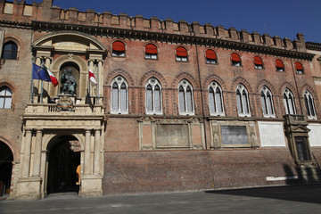 Obraz premium Bologna, Palazzo d'Accursio o palazzo Comunale