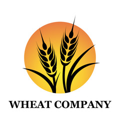 Logo wheat company # Vector