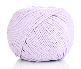 Knitting yarn isolated on white