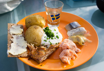 Swedish Midsummer Lunch - obrazy, fototapety, plakaty