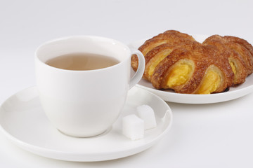 Tea and cake with banana jam