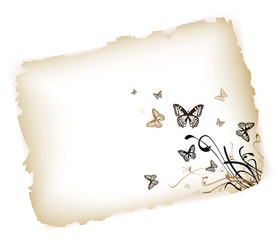 Butterflies at paper