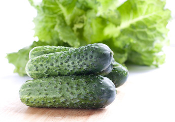 Fresh green cucumber
