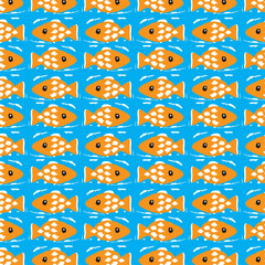 Seamless pattern with fish