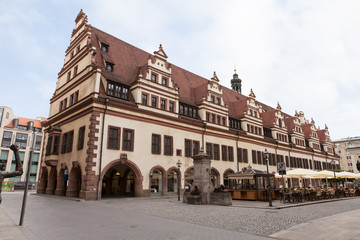 Fototapeta na wymiar Rathaus (Town hall) in Leipzig