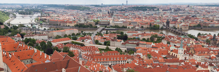 Obraz premium Old Bridges and Vltava River