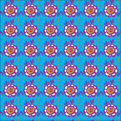 Floral blue pattern