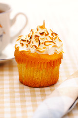Cupcake with whipped cream