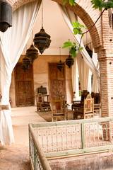Arab rustic terrace - obrazy, fototapety, plakaty