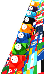 Conceptual image of international relations and cooperation