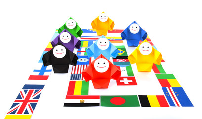 Conceptual image of international relations and cooperation