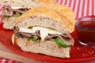 Roast Beef Sandwich Closeup