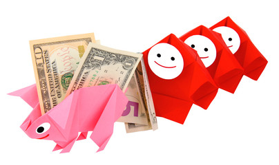 Conceptual image of money, earnings, and economy