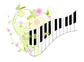 piano fleuri