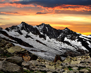 Dom and Taschhorn - Swiss alps