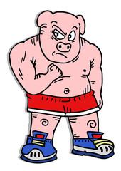 Strong pig