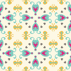 Fototapeta na wymiar Seamless pattern with abstract shapes