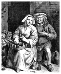 Peasant Lovers - 17th century