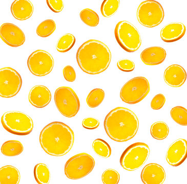 Abstract background with orange slices.