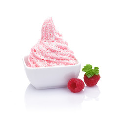 Frozen raspberry yogurt