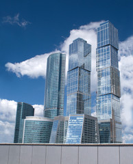 Fototapeta na wymiar Moscow City Business centre buildings in Moscow