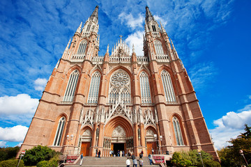 The Cathedral in the city of La Plata, Argentina - obrazy, fototapety, plakaty