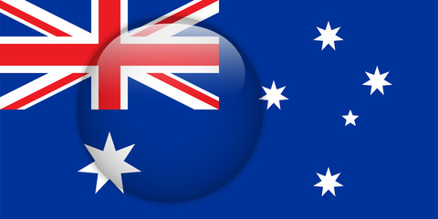 Australia Flag Glossy Button
