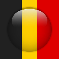 Belgium Flag Glossy Button