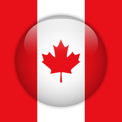 Canada Flag Glossy Button