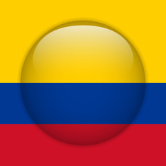 Colombia Flag Glossy Button