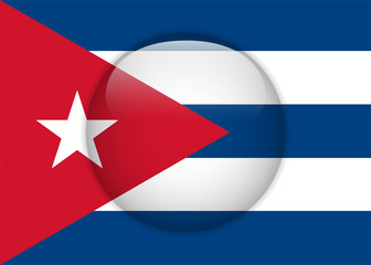 Cuba Flag Glossy Button