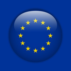 Europe Flag Glossy Button