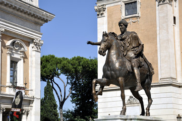 Fototapeta na wymiar Rom Capitol mit Mark Aurel