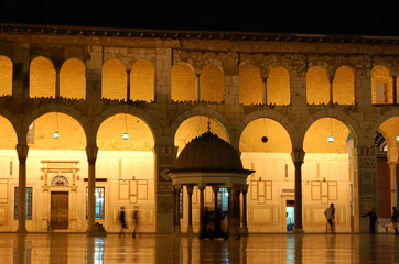 mosquée damas nuit