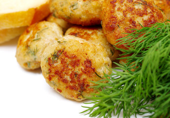 burgers  with dill and bread