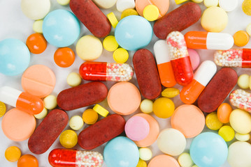 pills isolated on white background