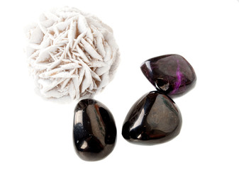 onyx Jewel  and send rose on a white background