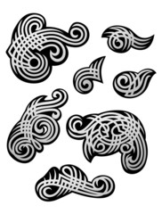 Tribal ornaments set